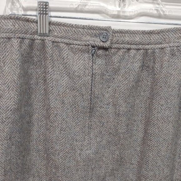 BRETTON PLACE 2 PIECE 100% WOOL GRAY BLAZER AND SKIRT LINED VINTAGE USA SIZE W16 - Picture 4 of 11
